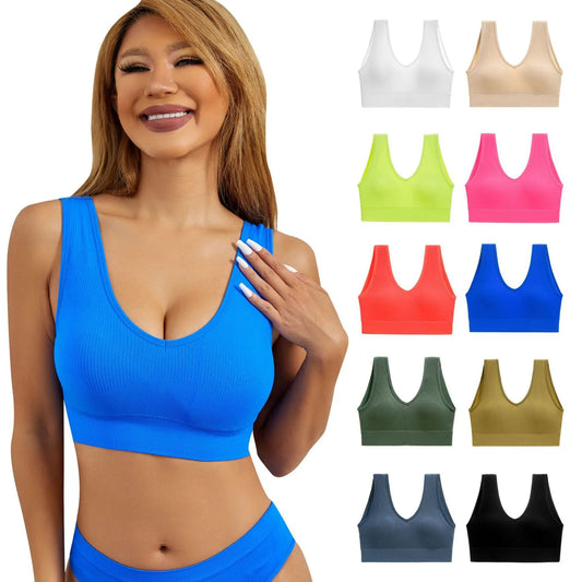 Women's Padded Y-Back Sports Bra – Yoga & Gym Workout Top Women's Sports Bra Peaceful Pleasures Health and Wellness