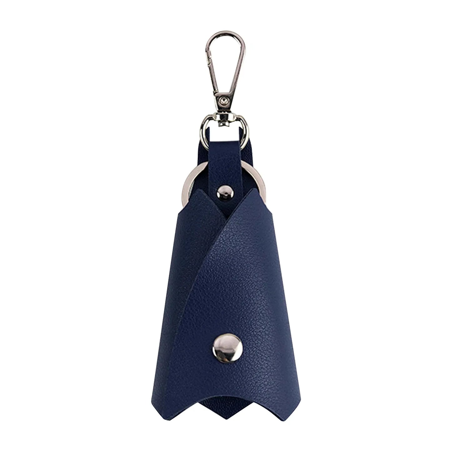 Fashion Creative Bat Shape PU Leather Keychain Men Women Key Holder Organizer Pouch Split Car Key Wallet Housekeeper Keyring Peaceful Pleasures Health and Wellness Dark Blue One Size
