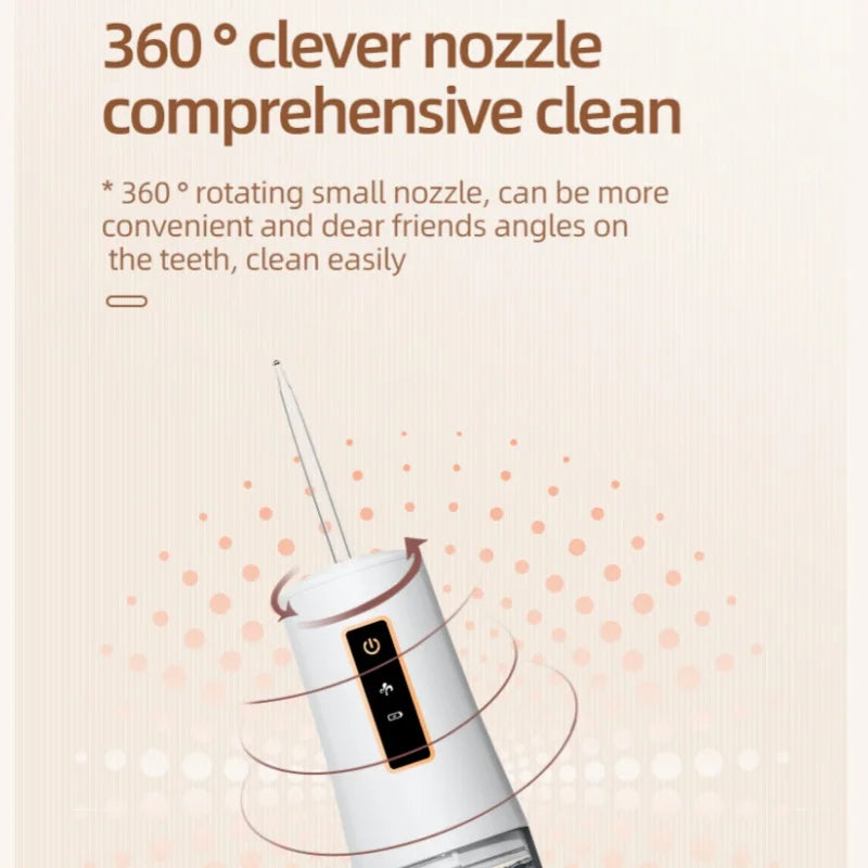 Portable water flosser, electric water flosser, take care of every tooth of yours, suitable for men and women, holiday gift Peaceful Pleasures Health and Wellness