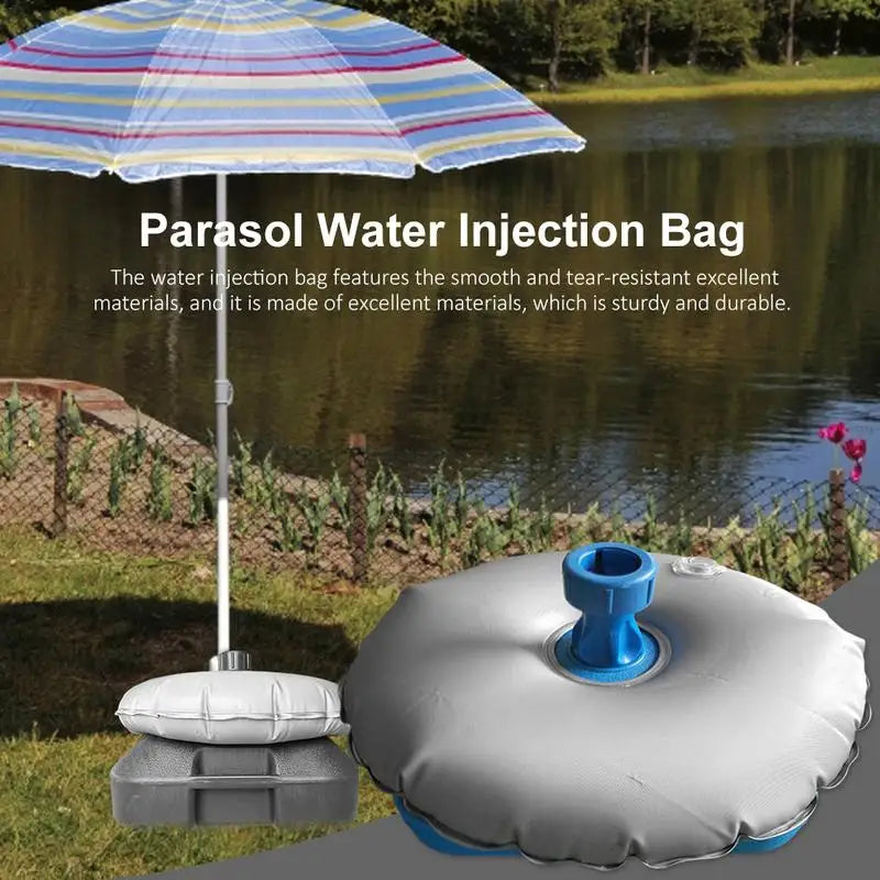 Umbrella Base Round Filling Water Weight Bag Flag Stand Umbrella Filled Holder Parasol Water Injection Bag For Outdoor Leisure Peaceful Pleasures Health and Wellness