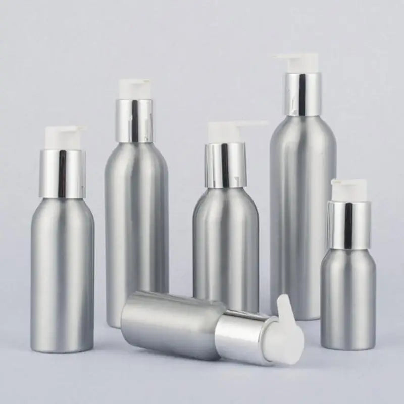 40-200ml Aluminum Pump Bottle High Quality Lotion Pump Shampoo Lotion Pump Refillable Bottle Liquid Dispenser Travel Container Peaceful Pleasures Health and Wellness