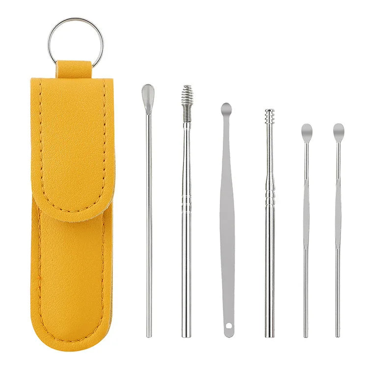 6-Piece Spiral Spring Ear Cleaning Kit | Safe Earwax Removal