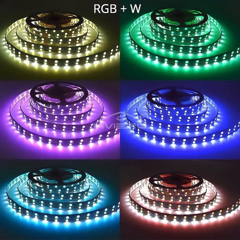 5M Double Row RGB LED Strip Light SMD 5050 DC 12V Flexible Neon