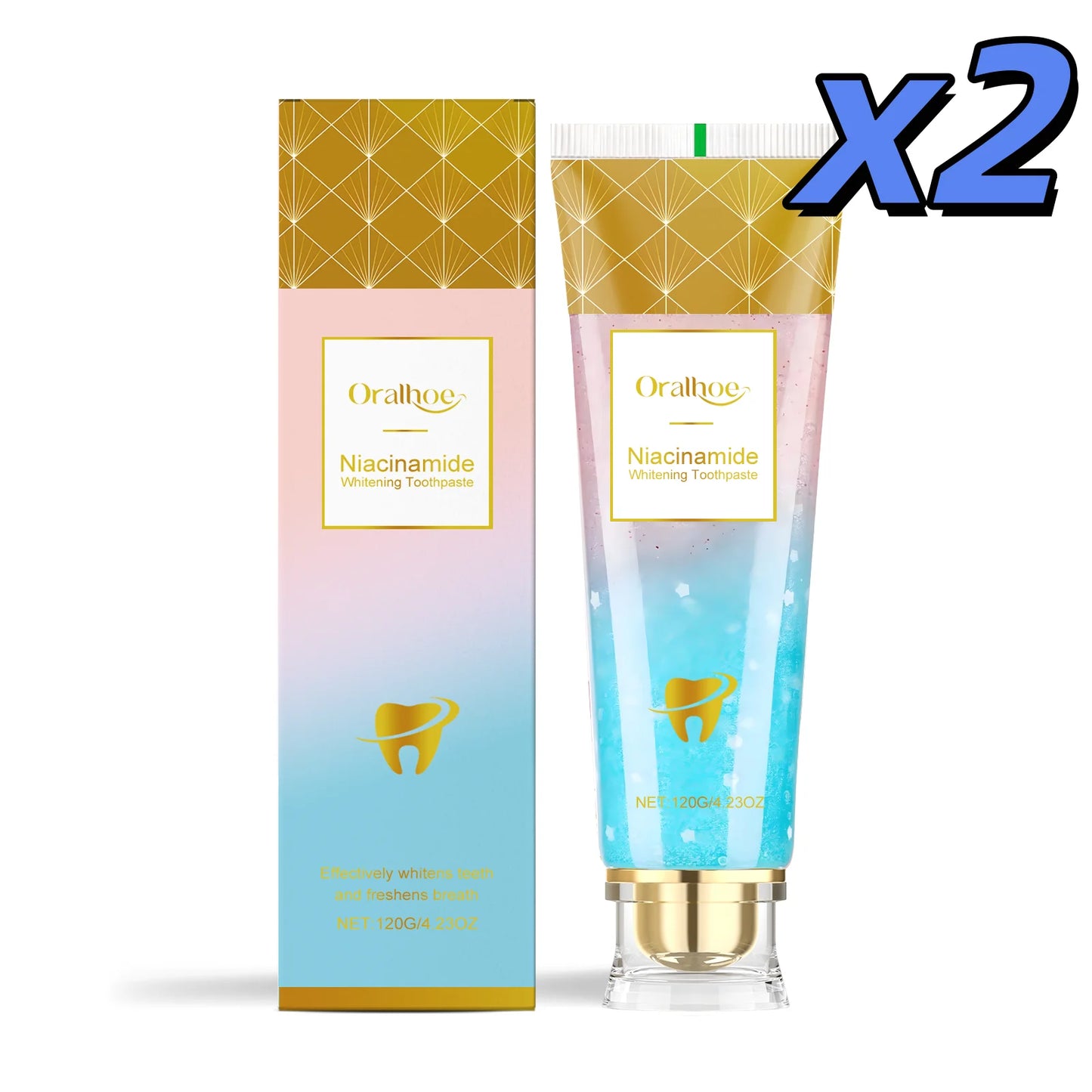 Oralhoe Nicotinamide Whitening Toothpaste | Plaque & Stain Removal Whitening Toothpaste Peaceful Pleasures Health and Wellness 100g X 2pcs