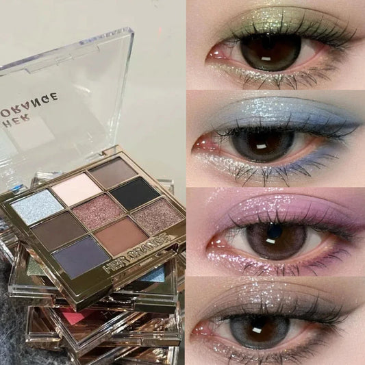 9-Color Smoky Eyeshadow Palette | Shimmer, Matte & Glitter Eyeshadow Palette Peaceful Pleasures Health and Wellness