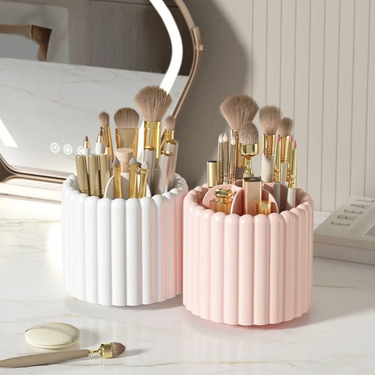 360° Rotating Makeup Brush Holder | 7-Slot Spinning Organizer Makeup Brush Organizer Peaceful Pleasures Health and Wellness