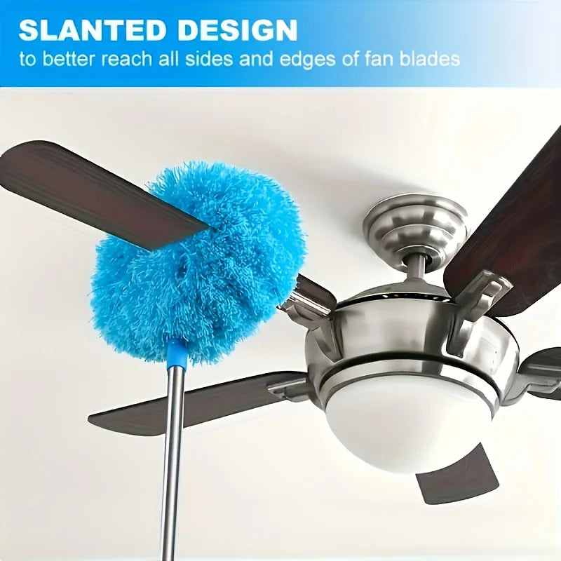 Ceiling Fan Dust Collector with Extendable Arm, Detachable Brush Head, Washable, Ideal for Rvs, Home, Bedroom. Peaceful Pleasures Health and Wellness