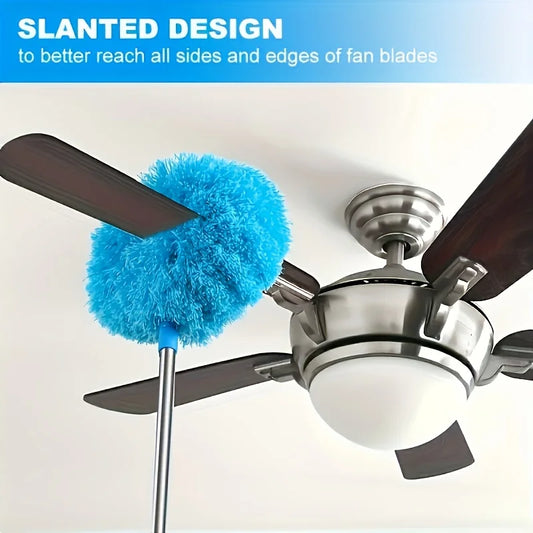 Ceiling Fan Dust Collector with Extendable Arm, Detachable Brush Head, Washable, Ideal for Rvs, Home, Bedroom. Peaceful Pleasures Health and Wellness