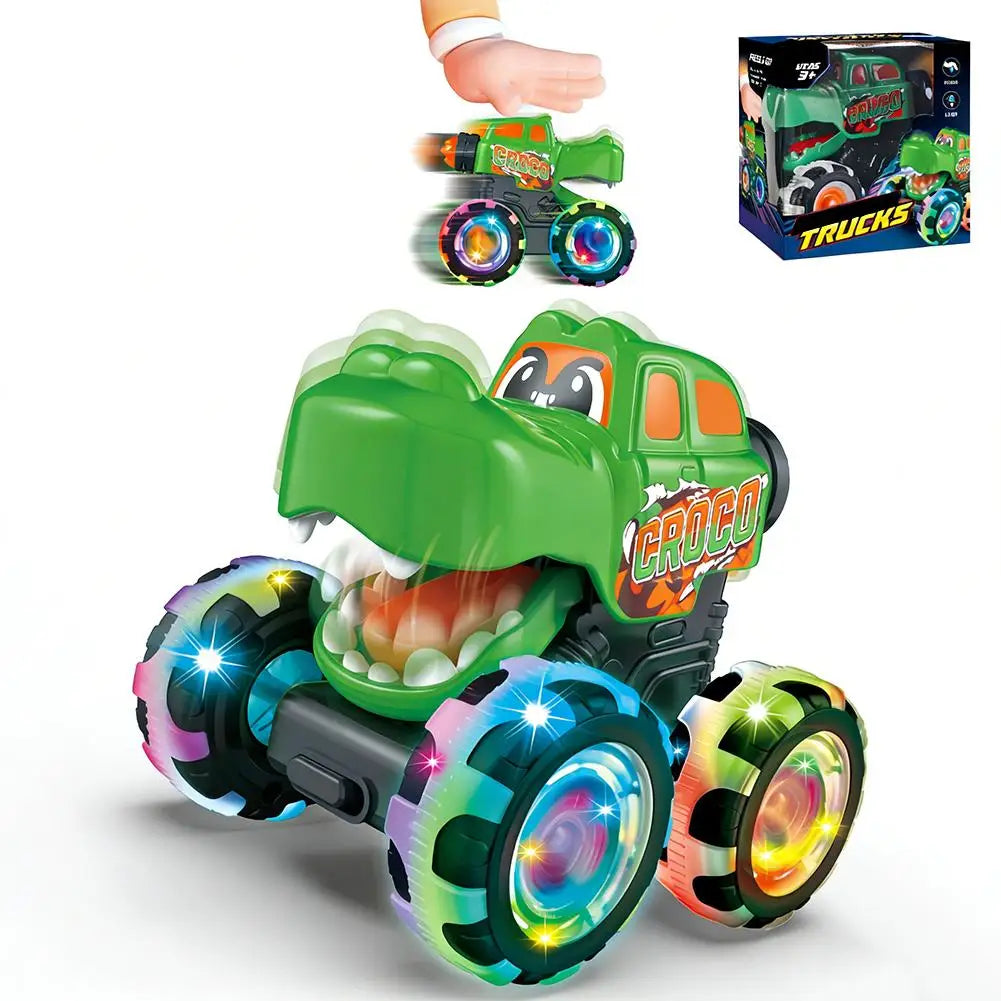 Light-up Truck Toy Cars Press Inertial Safety Car Model