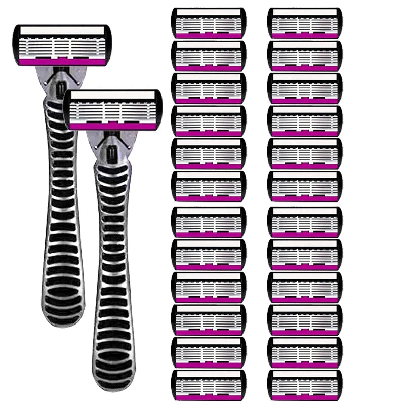6-Layer Double Edge Safety Razor | Stainless Steel Manual Shaver
