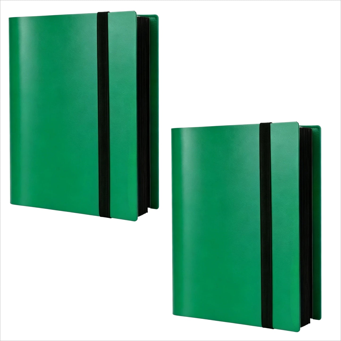 Card Binder 9-Pockets Trading Card Collector Holder Kpop Idol Photo Albums Portable Storage Case for TCG & Sports Game Cards Peaceful Pleasures Health and Wellness Green 2 pack