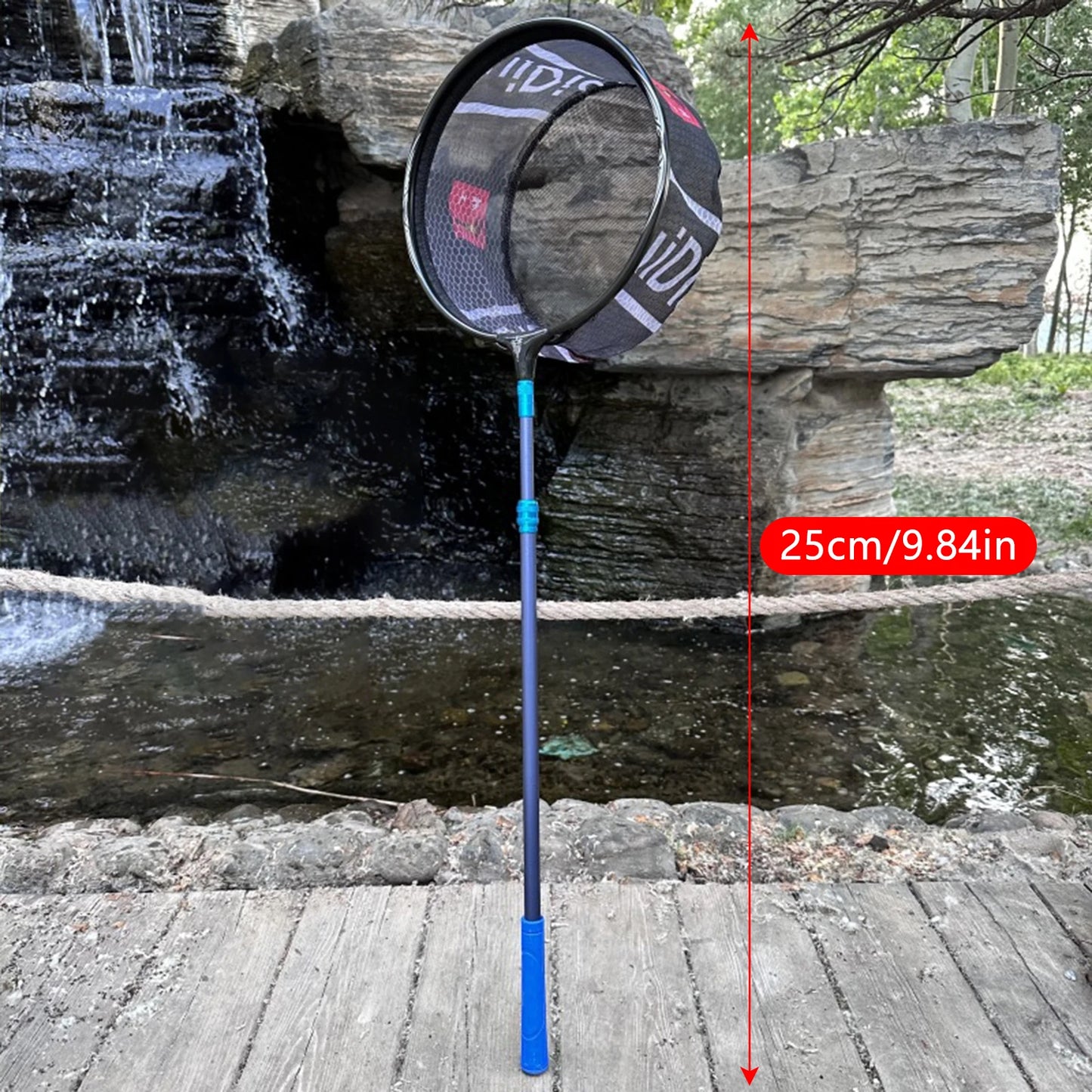 Portable Fishing Landing Net Convenient to Operate Powerful Design Outdoor Tools Suitable for Fishing on Boat River Peaceful Pleasures Health and Wellness