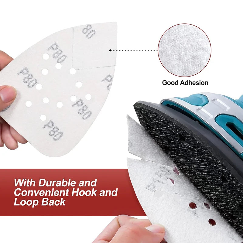 12 Holes Mouse 60-320 Grits Paper Detail Sanding Sander PSM