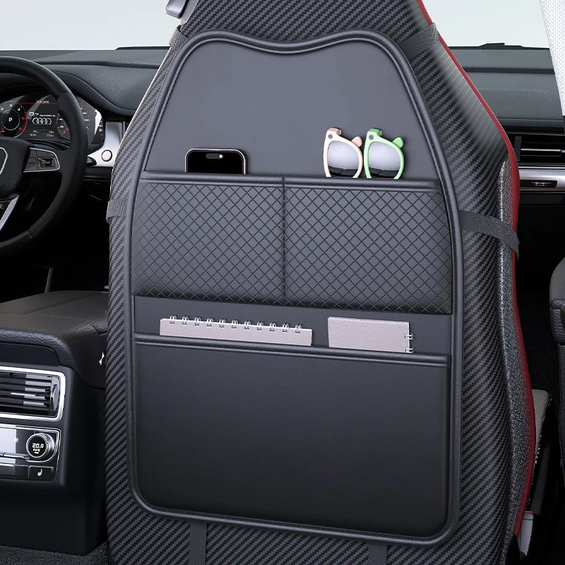 Car Seat Back Protector Anti-Kick Mat with Organizer | Universal