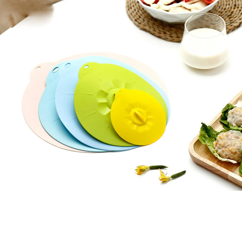 Reusable Silica Gel Spill Stopper Cover Universal Silicone Food Bowl Pot Lid Silicone Cover Pan Cooking Kitchen Accessories DC05 Peaceful Pleasures Health and Wellness