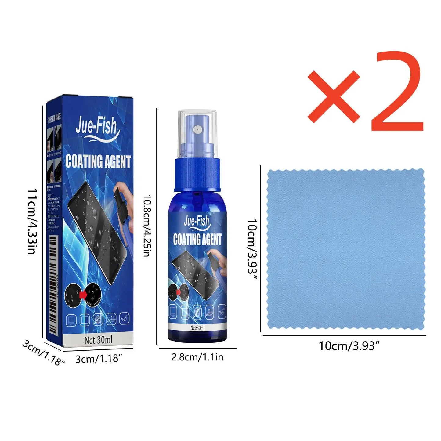 Jue-Fish Nano Screen Coating Liquid | Anti-Fingerprint & Scratch