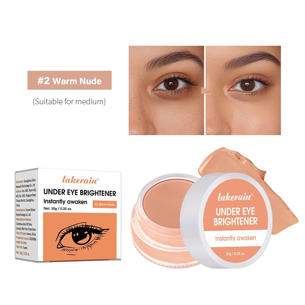 Eye Concealer Conceal & Brighten Dark Circles Nourishing Brightener Full Coverage Eye Bags Color Corrects Korean Cosmetics Peaceful Pleasures Health and Wellness 02 Warm Nude