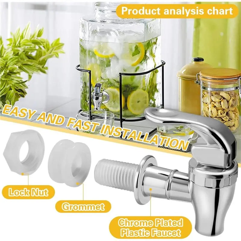 Y51A-For Drink Dispenser Spout 2 Pack Replacement Push Style Spigot For Beverage Dispenser Carafe Peaceful Pleasures Health and Wellness