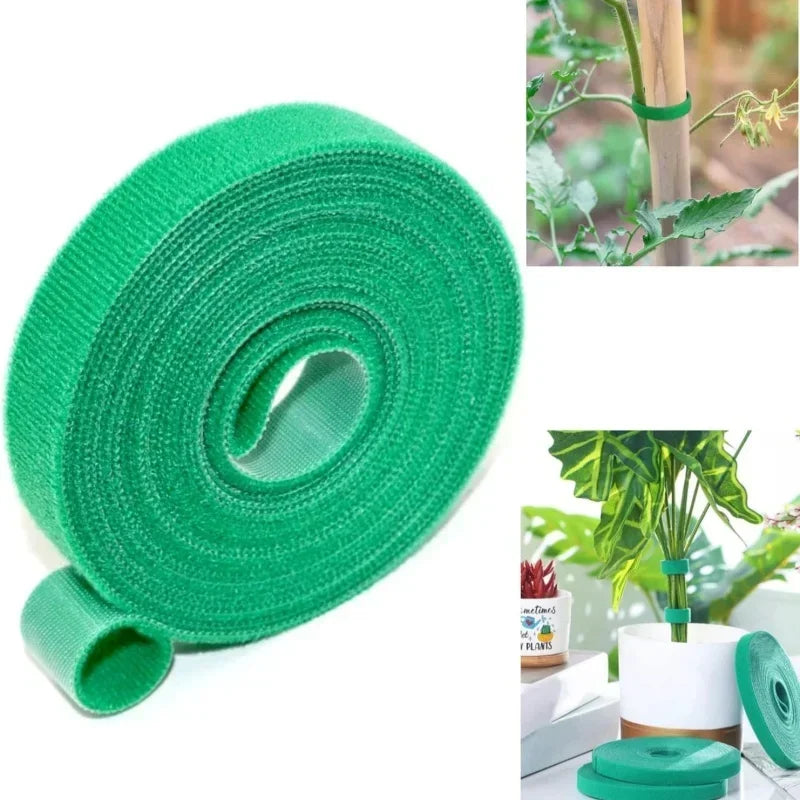 Nylon Plant Stretch Width 12mm Vine Fixing Strap Adjustable Green Fastener Tape Bamboo Rattan Wrap Support Garden Accessories Peaceful Pleasures Health and Wellness 1M 12mm