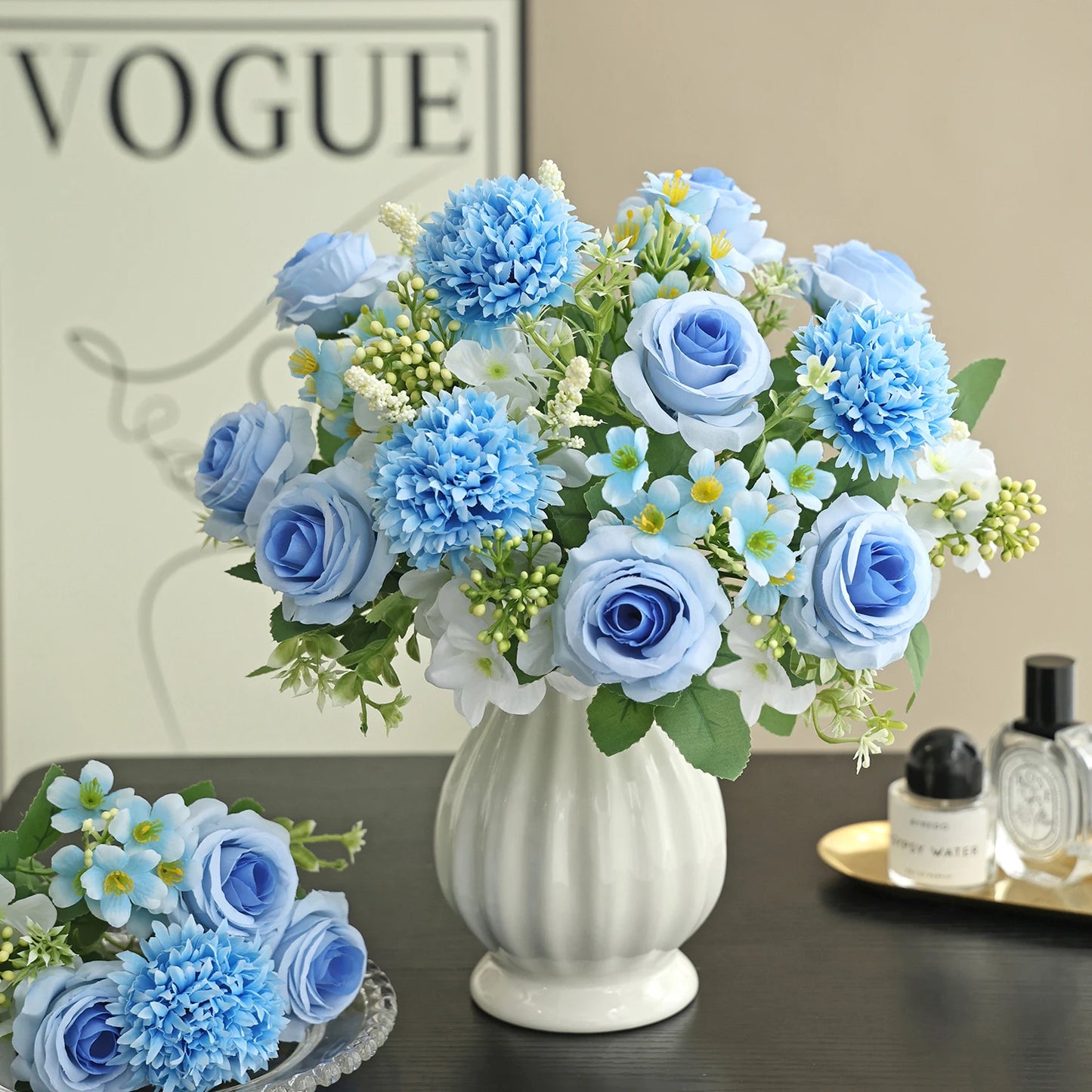 Silk Hydrangea Rose Artificial Flowers | Wedding & Home Décor