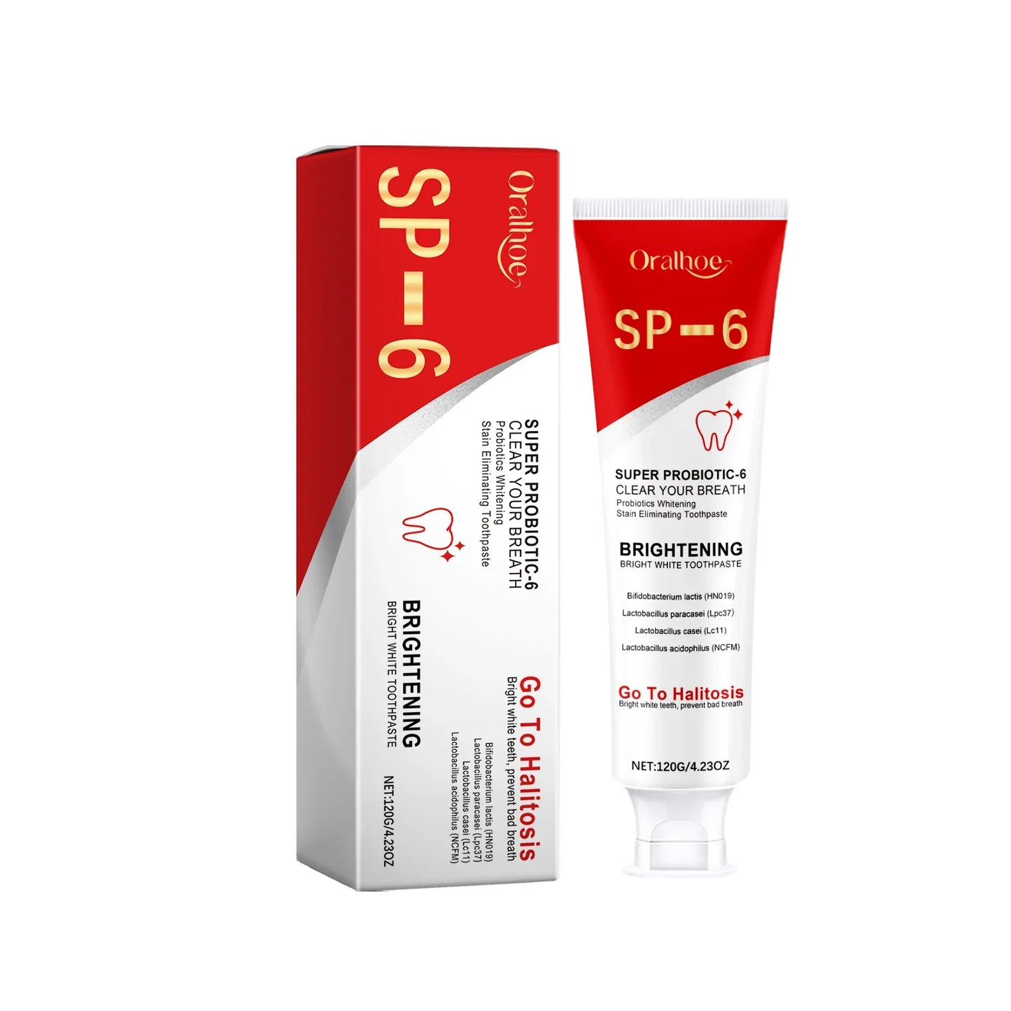 Oralhoe SP6 Probiotic Whitening Toothpaste 120g | Stain Remover
