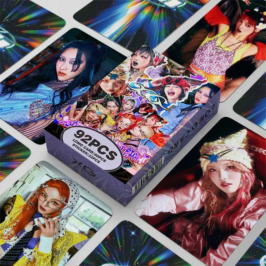 XG Girl Group Holographic Photo Cards JURIA CHISA JURIN Collectible Peaceful Pleasures Health and Wellness Red