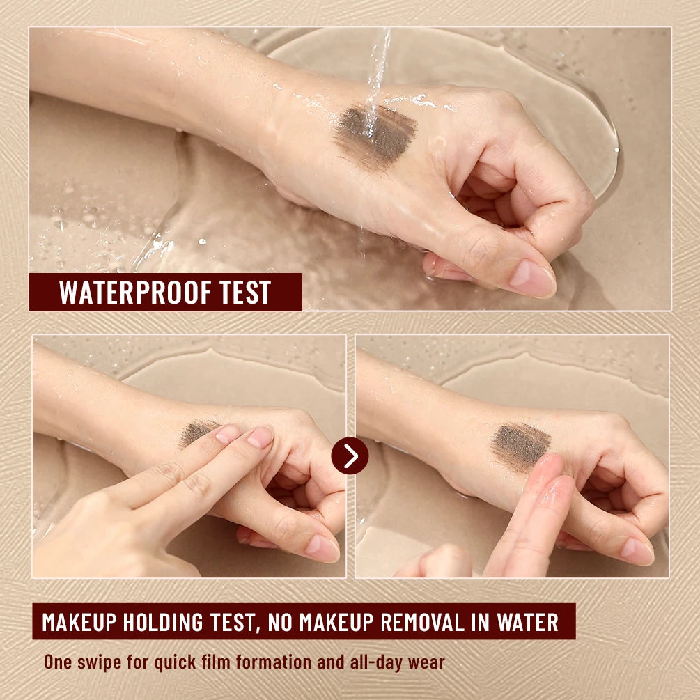 QIBEST Double-head Eyebrow Styling Cream Waterproof 3D Eyebrow Tattoo Tint Setting Gel Wild Brow Pomade Quick-drying Cosmetics Peaceful Pleasures Health and Wellness