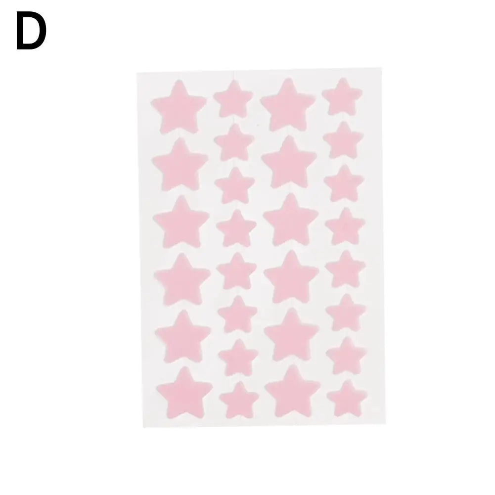 28-Piece Star-Shaped Acne Pimple Patches – Colorful & Invisible