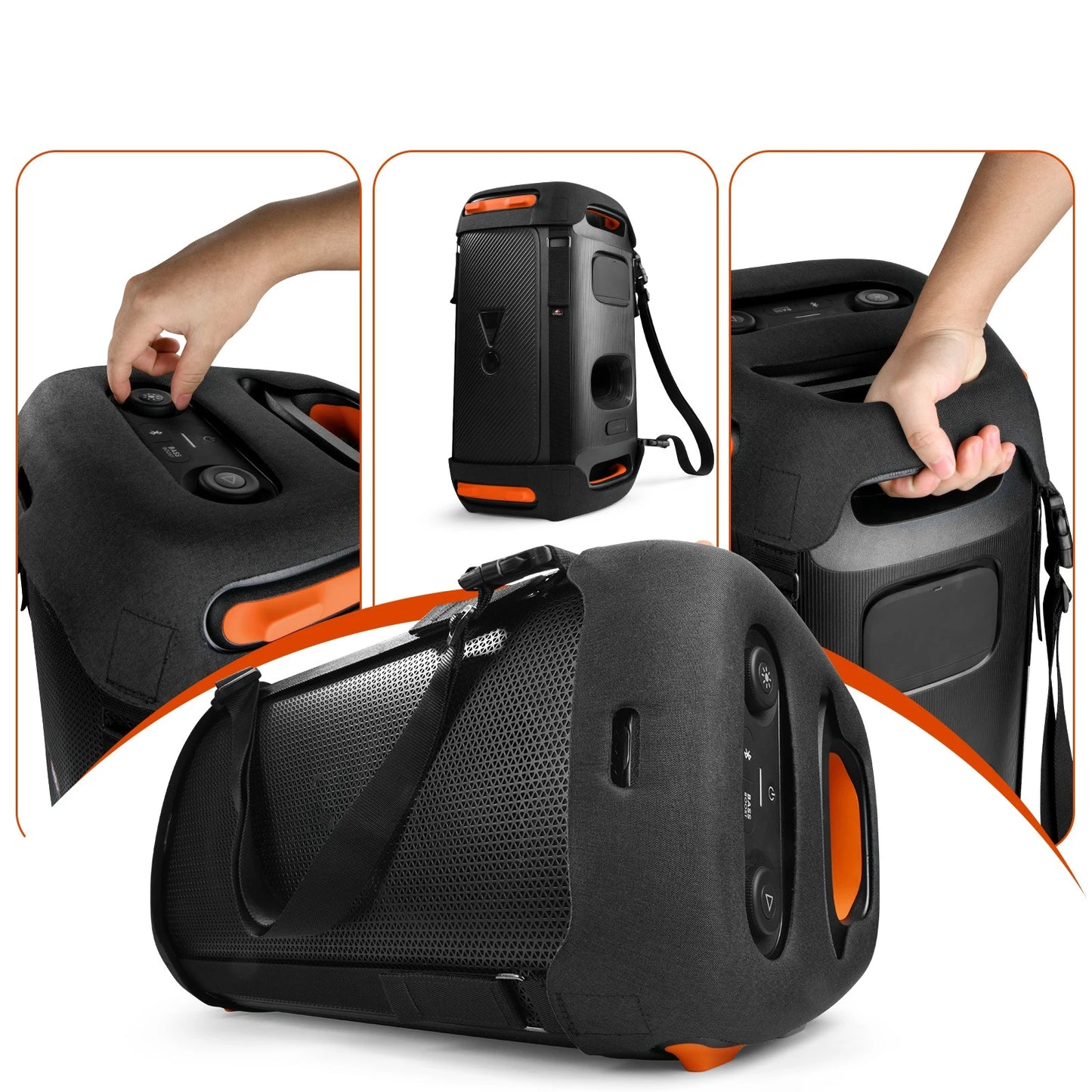 For JBL Partybox 110 Speaker EVA Case Outdoor Portable Stereo Shell Protective Cover With Shoulder Strap Peaceful Pleasures Health and Wellness