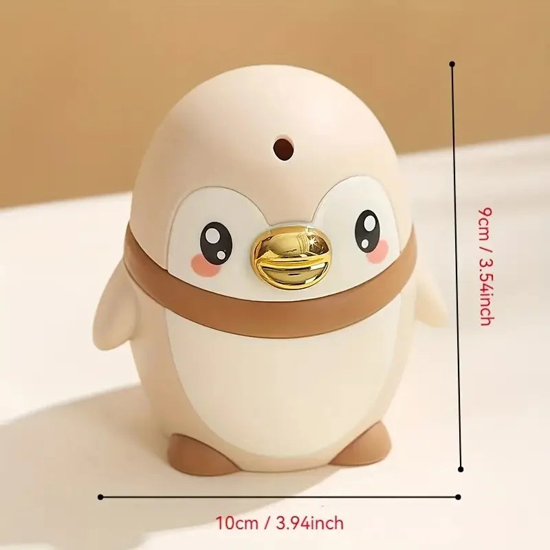 Penguin Toothpick Box Cartoon Cute Animal Automatic Press Type Toothpick Tube Storage Dustproof Toothpick Bottle Practical Tools Peaceful Pleasures Health and Wellness