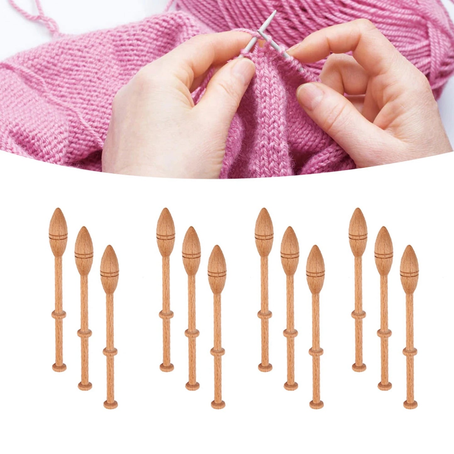 Lace Bobbin Wooden Antique Vintage French Artisan Craft Turned Wood