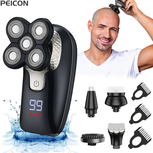 Electric Head Shaver for Men Bald Head Shaving Machine Electric Razor Man Hair Beard Trimmer Rechargeable Men's Hair Clipper Peaceful Pleasures Health and Wellness