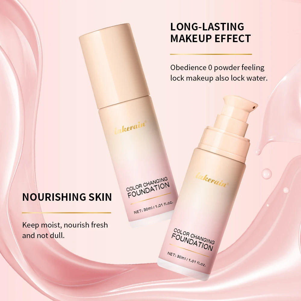 Waterproof Color Changing Liquid Foundation Centella Korean High Coverage Foundation Cream For Face Base Makeup Peaceful Pleasures Health and Wellness