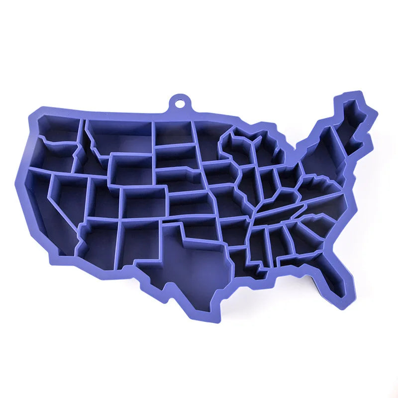 United States map Ice Cube silicone Whiskey Ice maker Ice Cube Mold Creative kitchen bar appliances Peaceful Pleasures Health and Wellness A