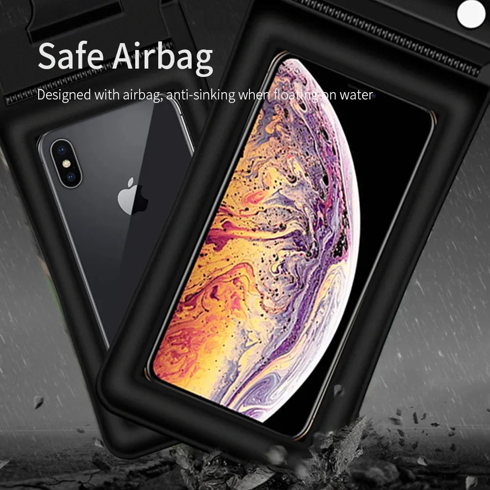 Waterproof Floating Phone Pouch with Airbag | Dry Bag