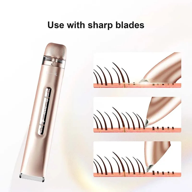 Ladies Shaving Machine, Portable Electric Shavers, Body Epilator Razor for Women; Fast Hair Removal, Skin-Friendly Blades Peaceful Pleasures Health and Wellness