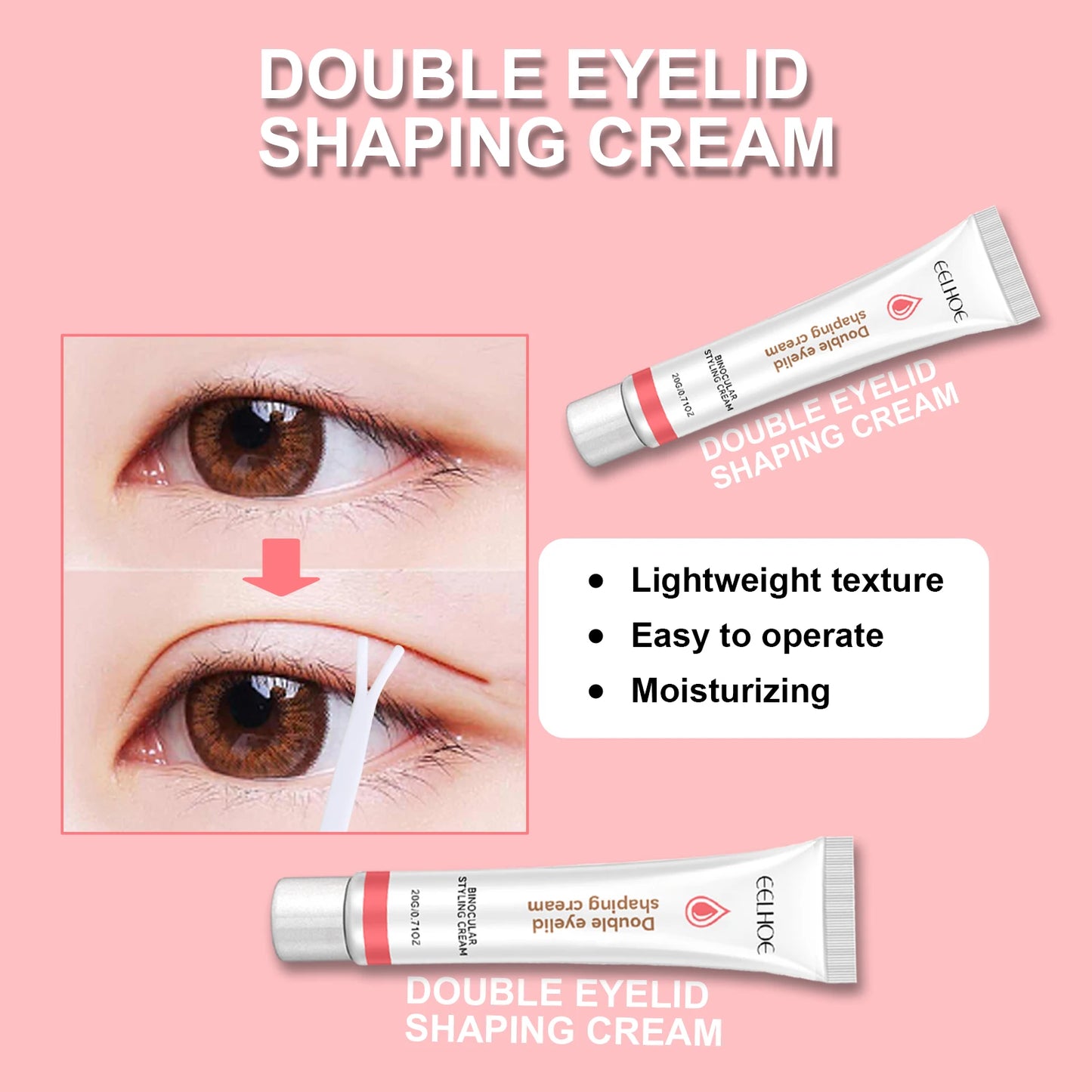 Double Eyelid Cream – Invisible Eye Lift with Y Stick | EELHOE Peaceful Pleasures Health and Wellness