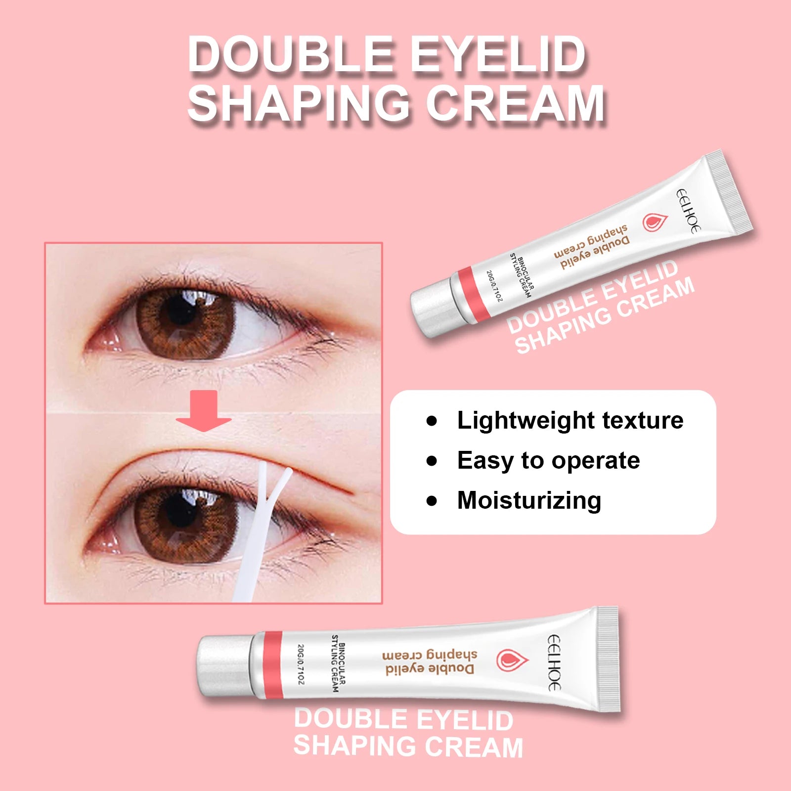 Double Eyelid Cream – Invisible Eye Lift with Y Stick | EELHOE Peaceful Pleasures Health and Wellness