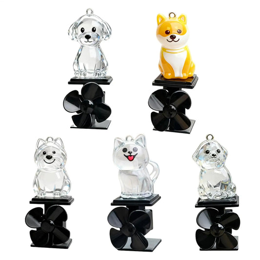 Wind-Powered Handlebar Dog Figurine – Spins & Glows at Night Handlebar Decoration Peaceful Pleasures Health and Wellness