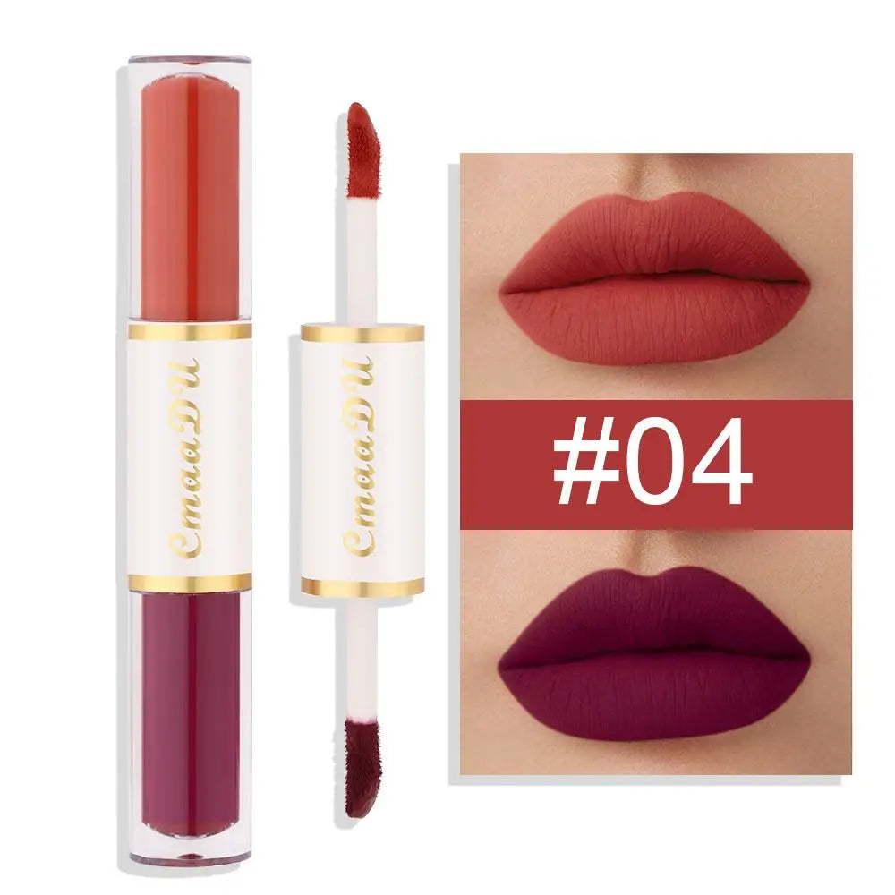 Dual-Head Lip Gloss Stick, Long-Lasting & Easy-To-Apply, Multiple Colors Available, Perfect for Various Makeup Looks Peaceful Pleasures Health and Wellness 04