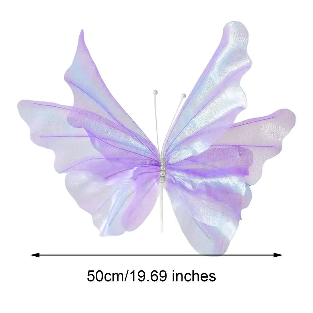 Butterfly Party Decoration 20 Inch Dreamy 3D Large Butterfly Decoration For Porch Arch Window Door Fence Dining Room Patio Peaceful Pleasures Health and Wellness purple China Mainland