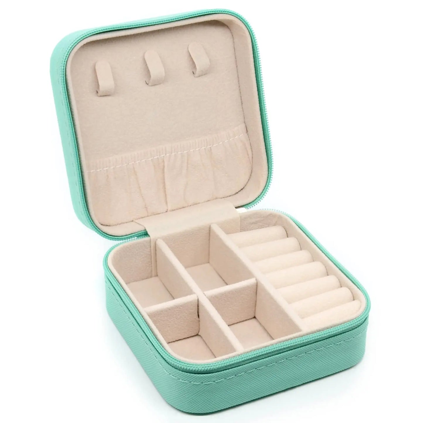 Mini PU Leather Jewelry Organizer Box | Travel Storage Case