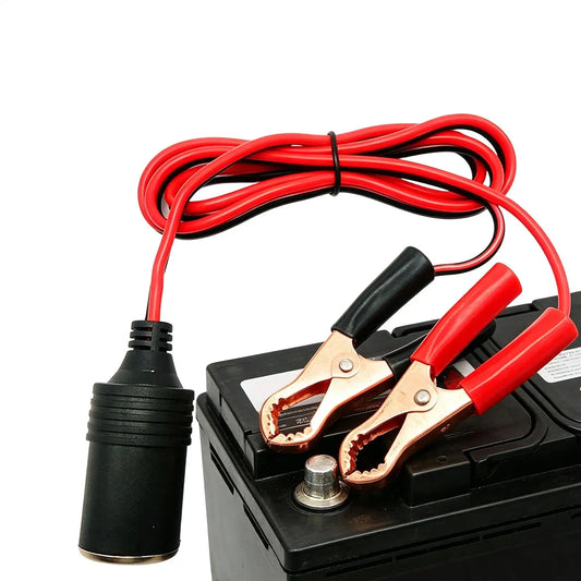 12V Battery Clamp to Car Socket Adapter – Heavy Duty Battery Clamp Adapter Peaceful Pleasures Health and Wellness