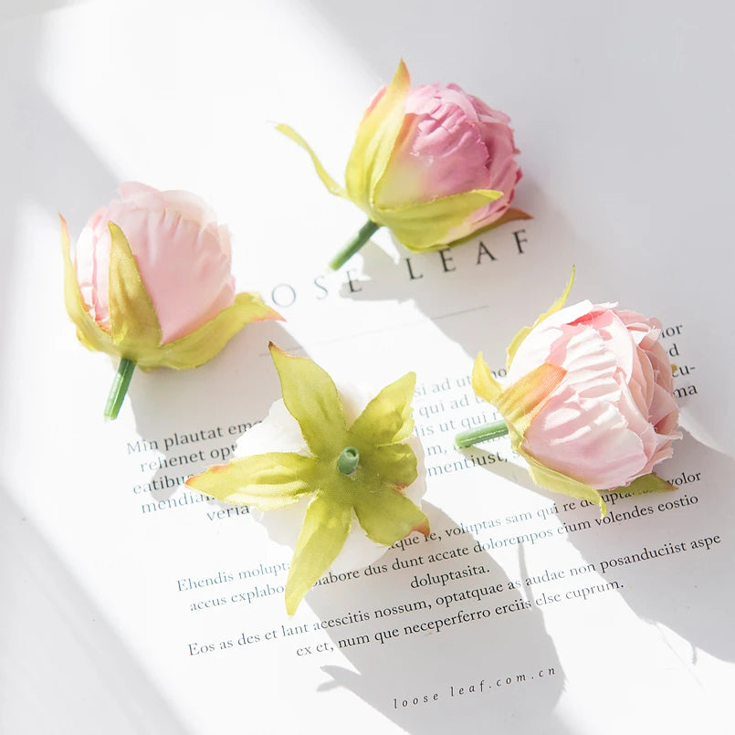 Silk Rose Heads Artificial Flowers 10/50pcs – Wedding & Home Decor