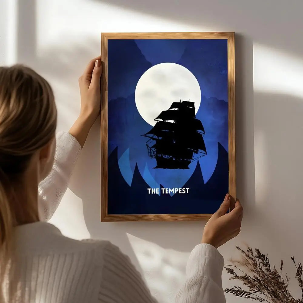 The Tempest Drama Poster – HD Waterproof Self-Adhesive Wall Art Wall Art Poster Peaceful Pleasures Health and Wellness White6 50X70cmNoframe
