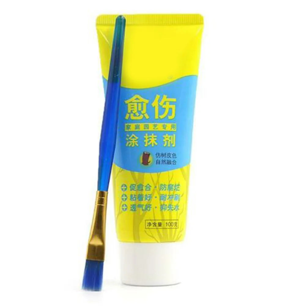 Tree Wound Bonsai Cut Paste Smear Agent Pruning Compound Sealer with Brush tree Bonsai plant effective seal wounds and grafts Peaceful Pleasures Health and Wellness
