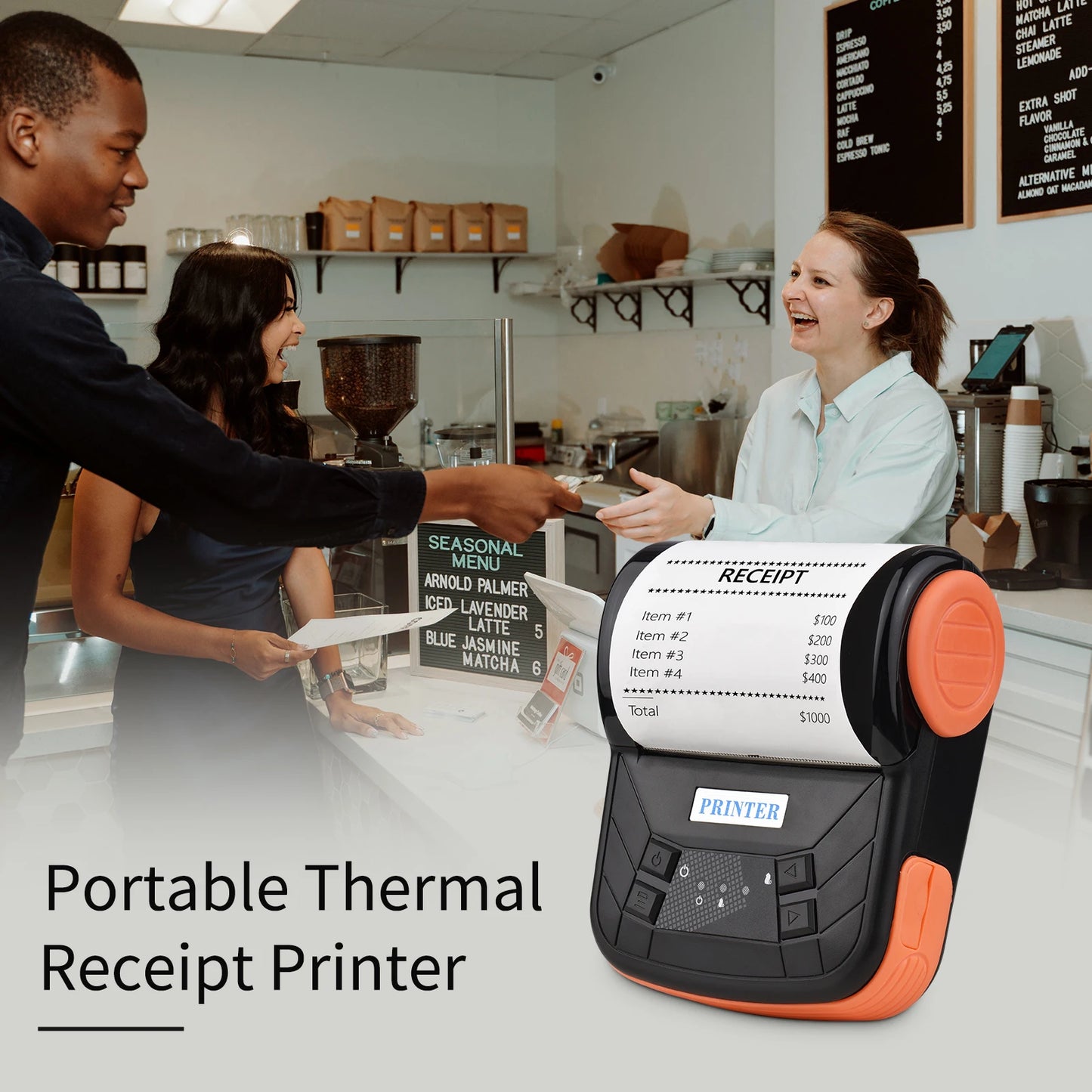 Portable 80mm Bluetooth Thermal Receipt Printer | ESC/POS