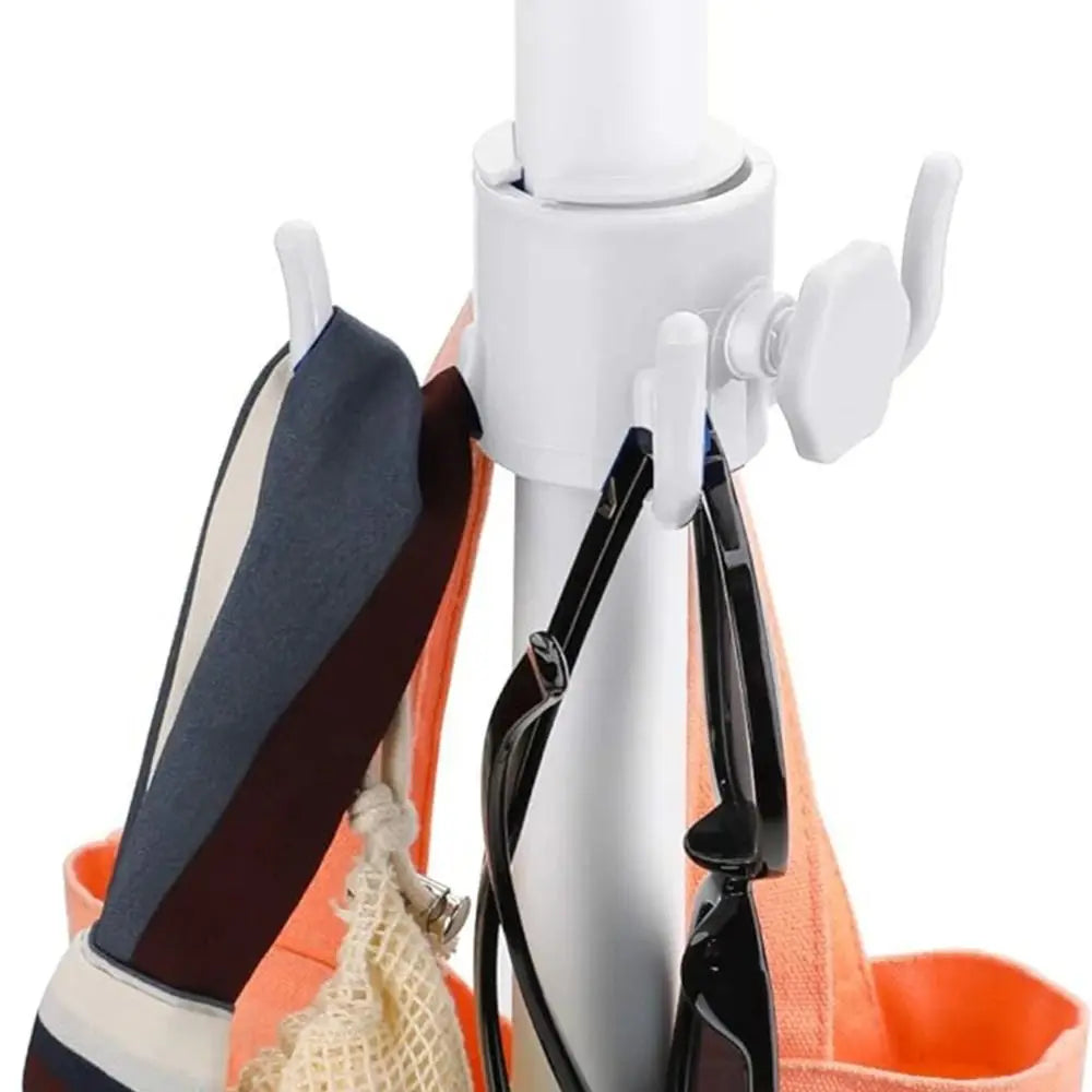 Outdoor Beach Umbrella Hooks Hanger Versatile Useful Sun Umbrella Storage Holder Wear-resistant Space-saving Four-corner Hook Peaceful Pleasures Health and Wellness