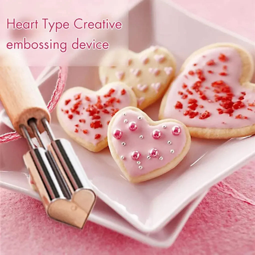 Stainless Steel Biscuit Mold Printing Mold Carrot and Fruit Embossing Mold Butter Cylinder Pushing and Pressing Mold Baking Tool Peaceful Pleasures Health and Wellness