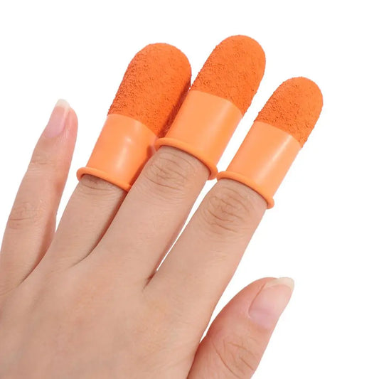 Multi-purpose Non-slip Finger Cover Natural Rubber Counting Fingertips Protector Gloves Anti-static Reusable Orange Finger Cots Peaceful Pleasures Health and Wellness